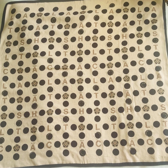 Clathas Scarf Cotton 22 inch Square Vintage - Picture 1 of 7